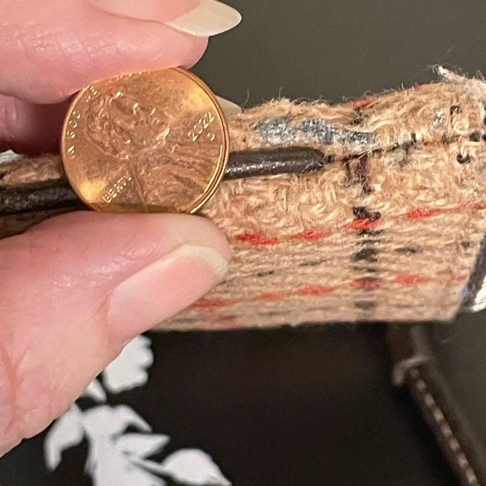 Rare Vintage Wool Tweed Coach Plaid Clutch / Coin Purse. (Gnome not included) - Picture 11 of 14